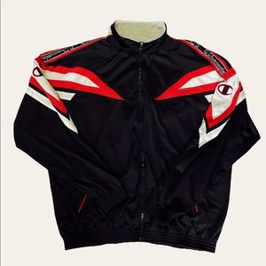 Champion Track Jacket Black and Red